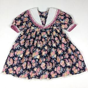 Vtg Handmade Dress Girls Sz 5T 90s Cherubs Angel Fancy Party